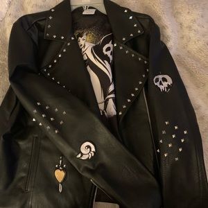 DISNEY Villains faux leather Moto jacket NWOT